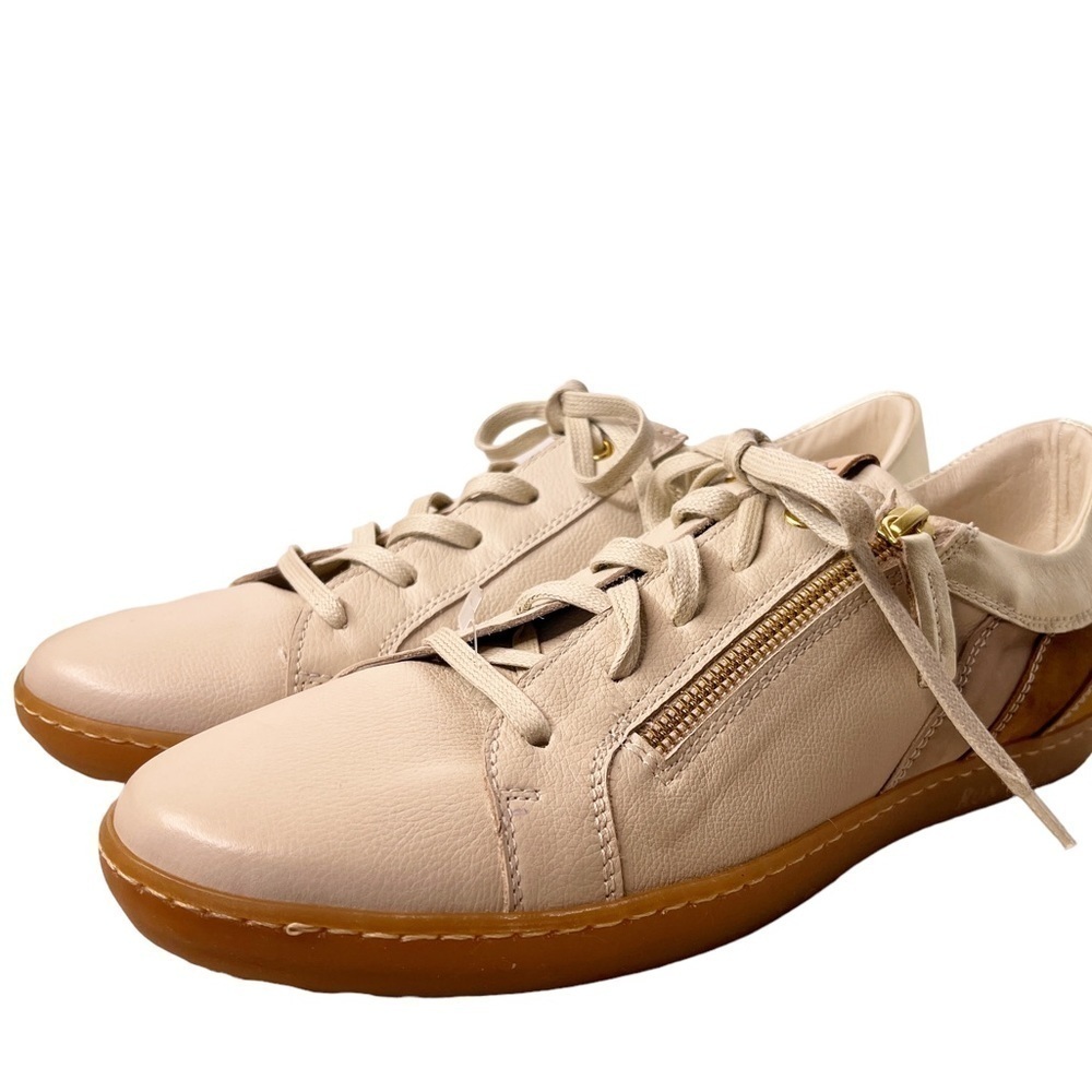 RON WHITE NEW in BOX Opal Sneaker in Calf and Cashmere Suede Cognac Size US 11 - Picture 9 of 15